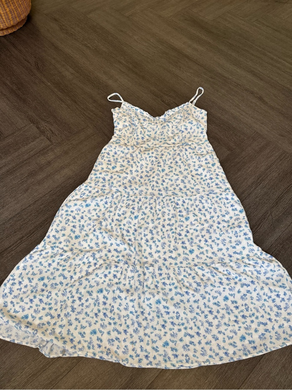 Dee Elly Womens Dainty Floral Blue Midi